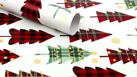 Papel de regalo fino de la serie navideña/papel de aluminio