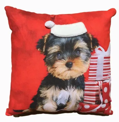 Los cojines navideños creativos de la almohada son tan divertidos como una almohada de la serie del patrón del perro del juguete de peluche de los paparazzi